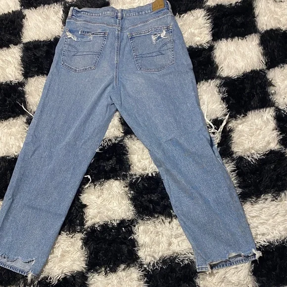 Distressed Light Blue Jeans - Picture 2 of 3